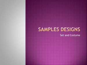 Set Design Samples