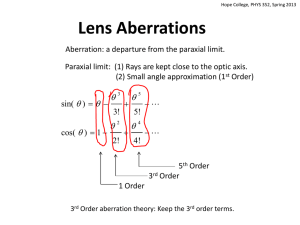 Feb 19: 3rd Order Aberrations Lecture Notes