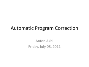 Automatic Program Correction