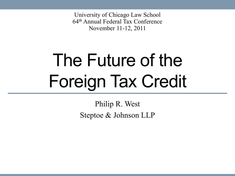 The Future Of The Foreign Tax Credit