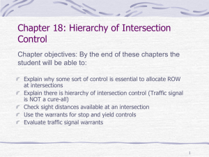 Lec 15: The hierarchy of intersection control