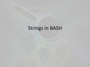 Strings in BASH