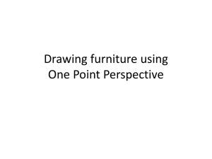Drawing furniture using One Point Perspective