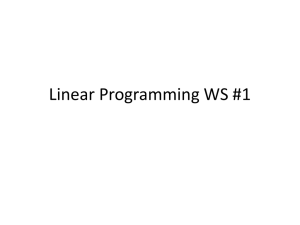Linear Programming WS #1 - Ms. Raiford`s Tiger Math Den