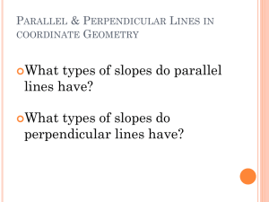 Parallel & Perpendicular Lines in coordinate Geometry