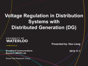 Voltage Regulation in Distribution Systems with