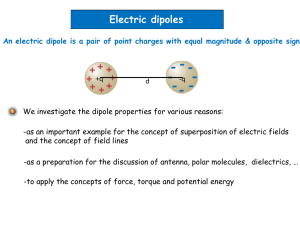 Electric dipoles