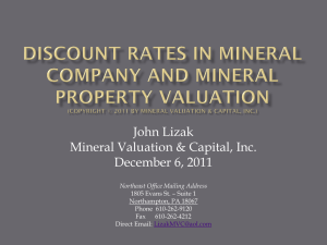 Copyright © 2011 by Mineral Valuation & Capital, Inc.