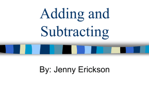 Adding and Subtracting in Scientific Notation