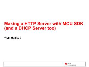 Add in a DHCP Server