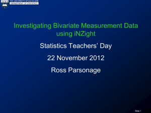 TD12 Bivariate ppt - CensusAtSchool New Zealand