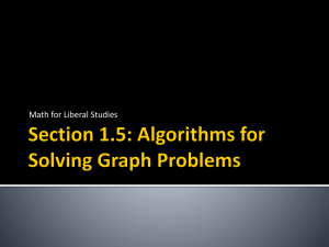 Section 1.5: Algorithms for Solving Graph Problems