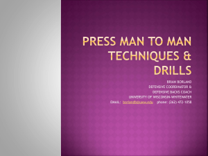 PRESS MAN TO MAN TECHNIQUES & DRILLS