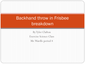 Backhand throw in Frisbee breakdown