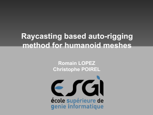 Raycasting based auto-rigging method for humanoid