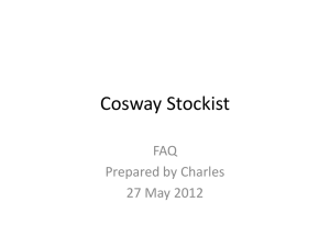Cosway Stockist FAQ