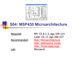 MSP430 Microarchitecture - BYU Computer Science Students