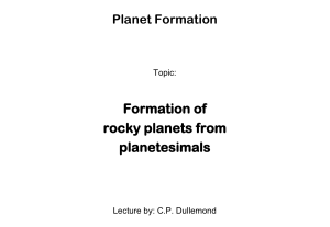 Rocky planet formation