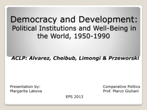 Democracy and Development: Political Institutions and Well