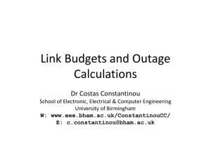 Link Budgets - School of Electronic, Electrical and Systems