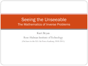 Seeing the Unseeable The Mathematics of Inverse - Rose