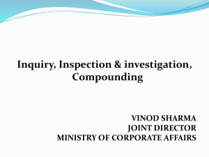 Inspection Inquiry Investigation Compounding