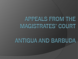 Magisterial Appeals in Antigua & Barbuda by Agnes Actie