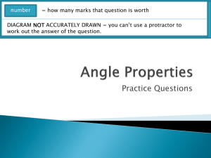 Angle Properties - maths practice questions