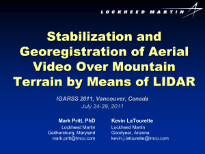 Stabilization and Georegistration of Aerial Video Over Mountain