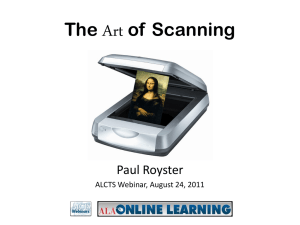 The Art of Scanning