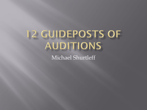 12 Guideposts of Auditions
