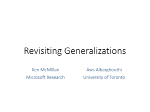 Revisiting Generalizations