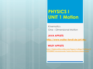 PHYSICS I UNIT 1 - science-b