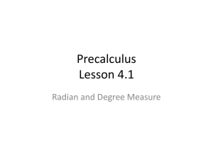 Precalculus Lesson 4.1
