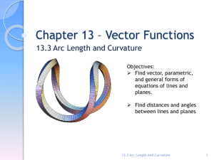 13.3 Arc Length and Curvature