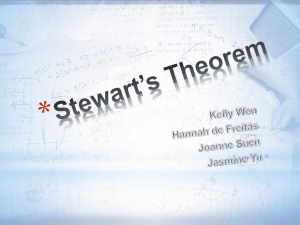 Stewart`s Theorem