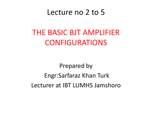 Basic BJT Amplifiers Circuits