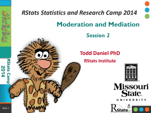 RStats Camp Mediation Moderation