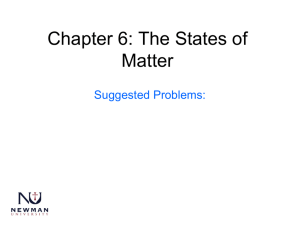 Chapter 6 The States of Matter