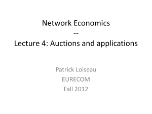 Network Economics -- Lecture 2: Pricing of