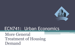 General Treatment of Housing Demand