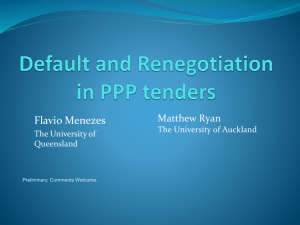 PPP and tenders - University of Queensland