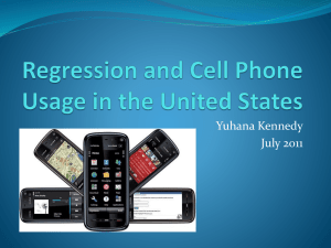 Regression and Cell Phone usage in the United States