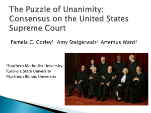 The Puzzle of Unanimity: Explaining Consensus on the U.S.