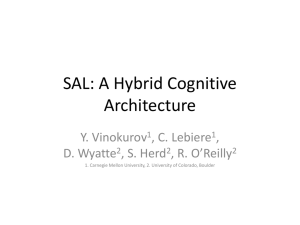 SAL: A Hybrid Cognitive Architecture - ACT-R
