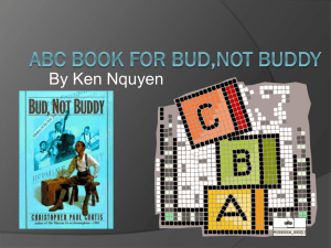 ABC BOOK for BUD-NOT-BUDDY