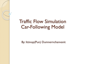 Traffic Flow Simulation Car-Following Model