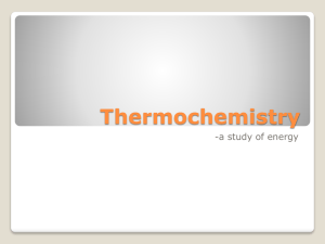 Thermochemistry - Horton High School