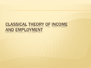 Classical Theory of Income and Employment