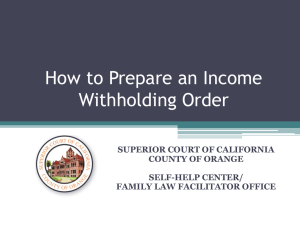 Income Withholding Order